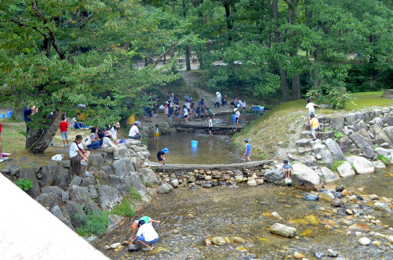 キャンプ場を流れるヨキトギ川