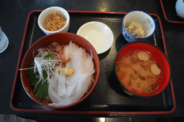 白イカ丼定食