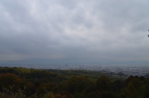 大岩山展望所から望む京都市内の風景