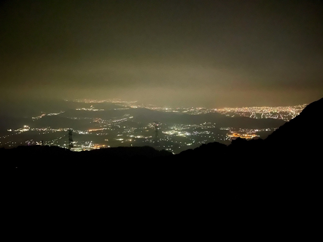 伊吹山から望む夜景