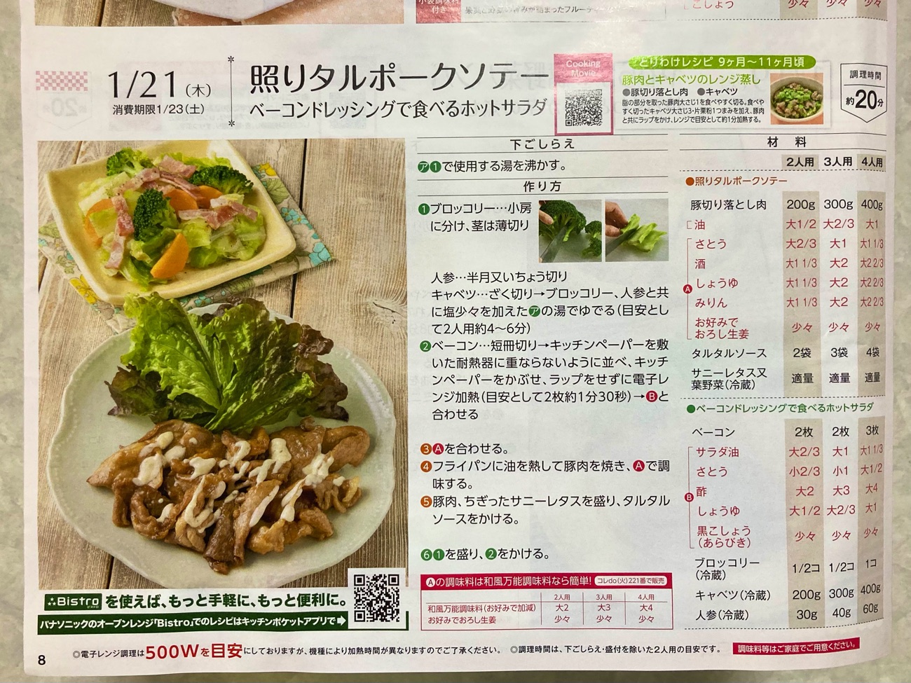 「プチママ」のレシピ