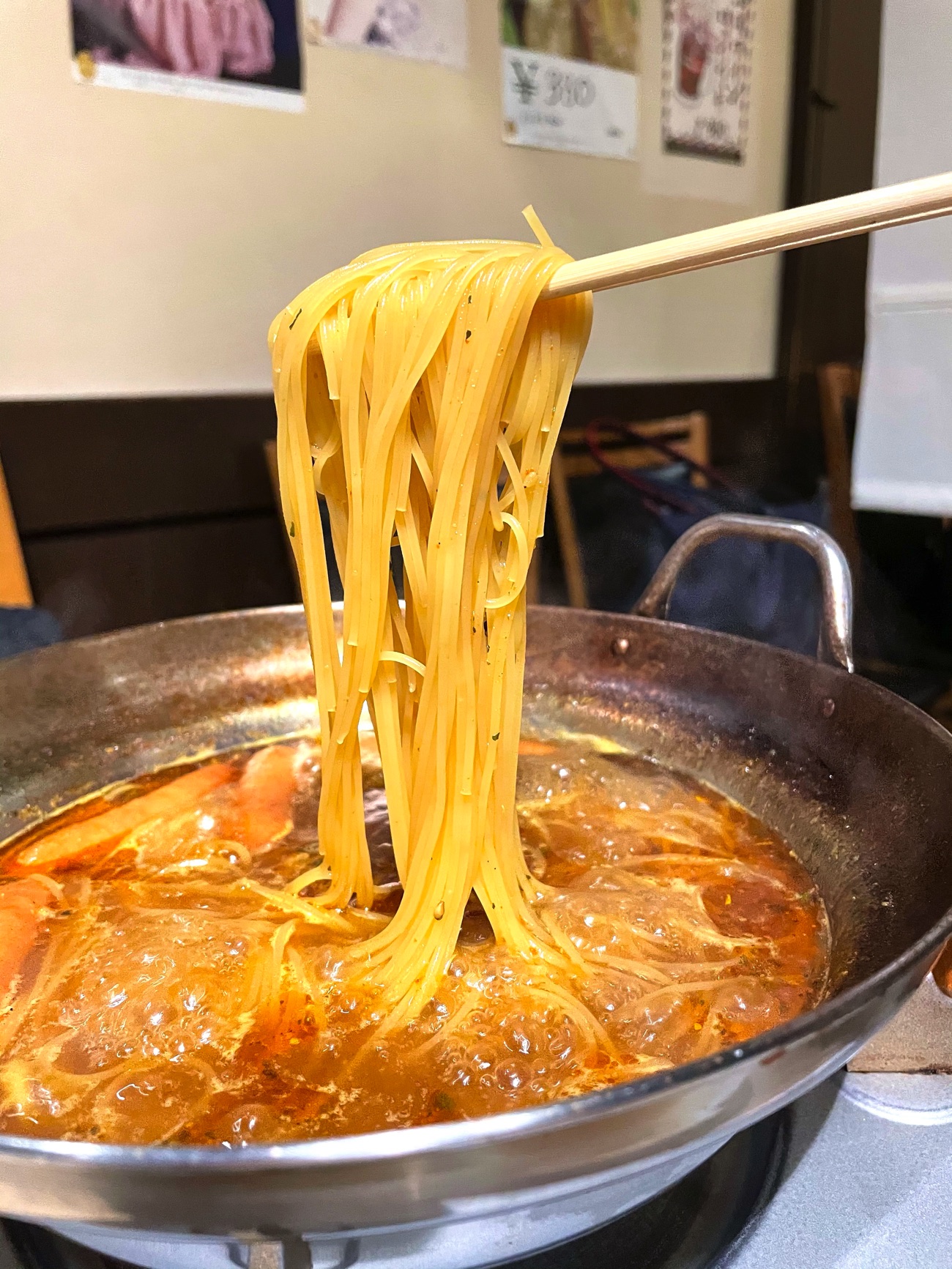 〆メニューはパスタ