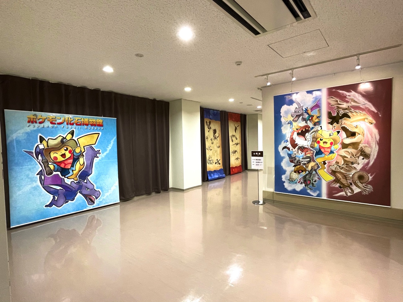 「ポケモン化石博物館」のタペストリー