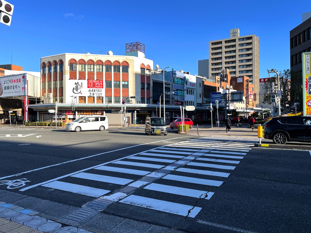 JR・鳥取駅前の横断歩道
