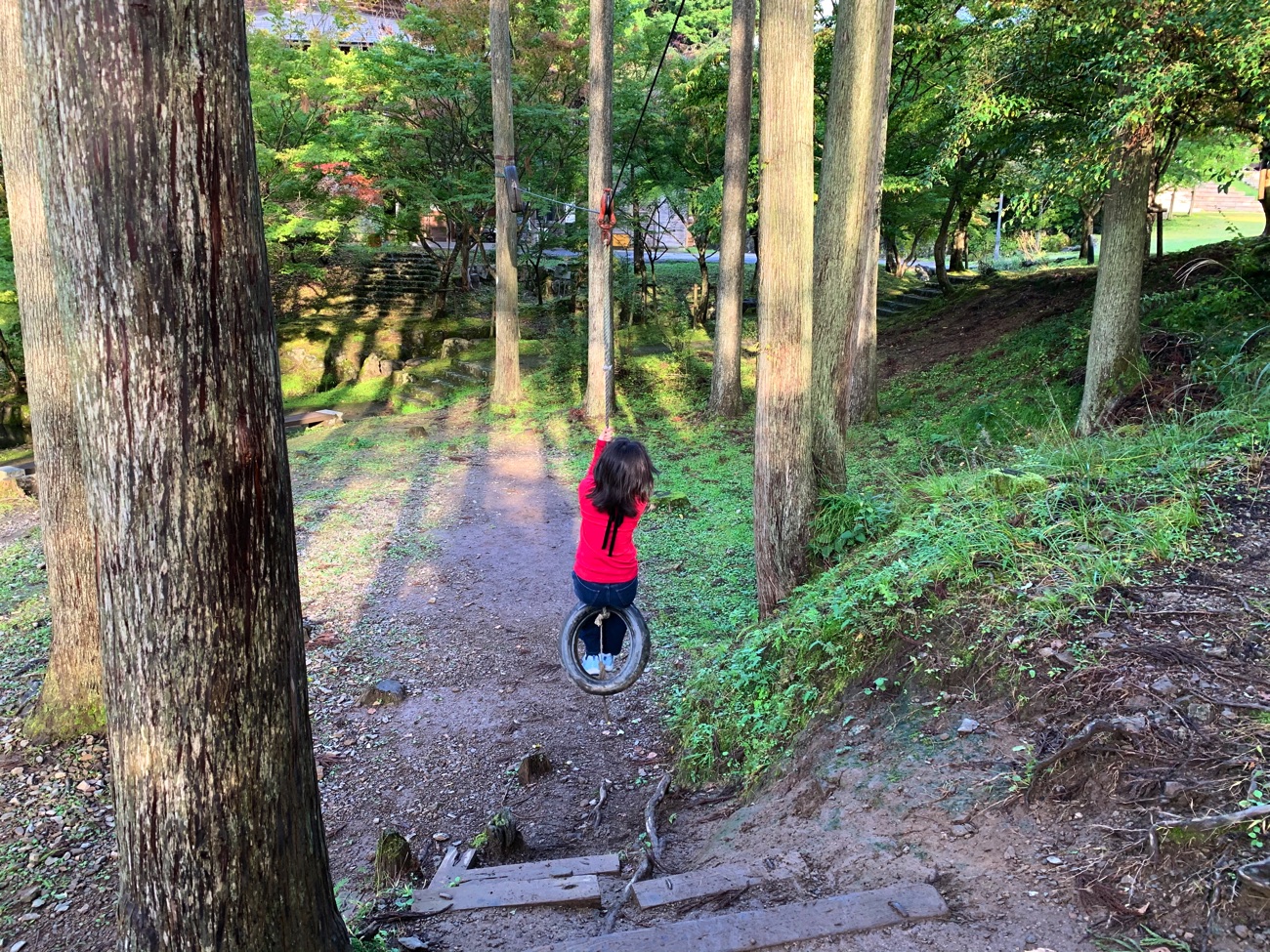 子どもが大好きなターザンロープ