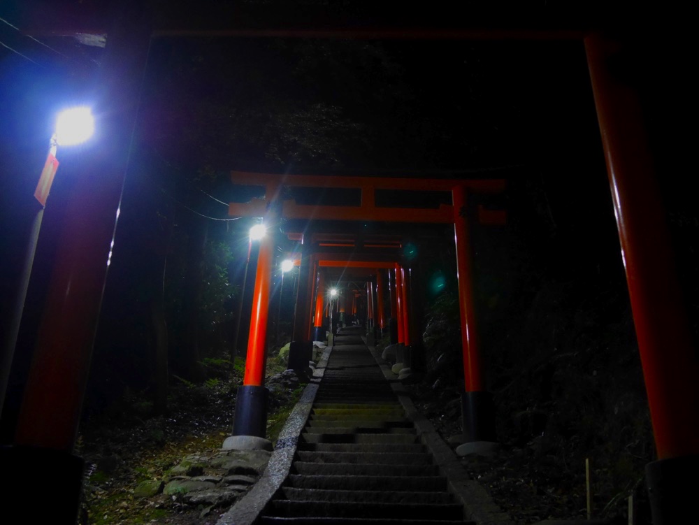 山頂へ続く階段