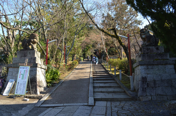 本殿は階段の上にある